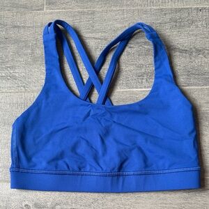 Lululemon Athletica energy bra- size 4 Vibrant Blue Energy Bra